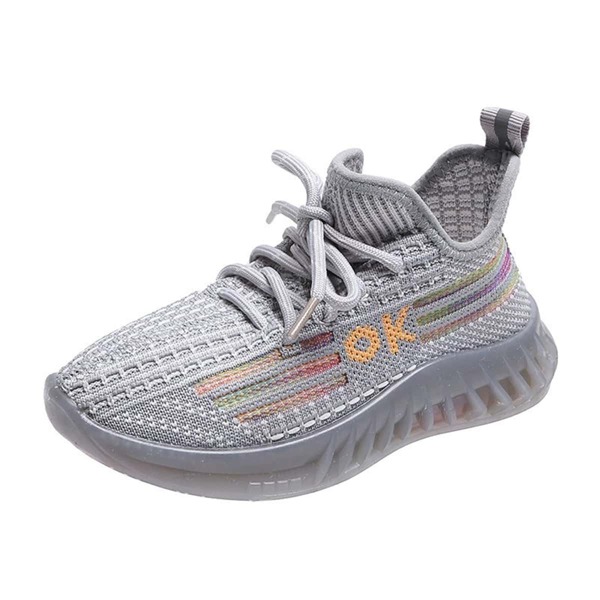 

Toddler Boys Slogan Graphic Lace-up Decor Sneakers, Grey