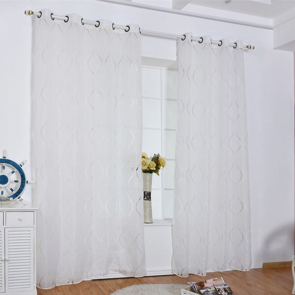 

Plain Single Panel Curtain, White