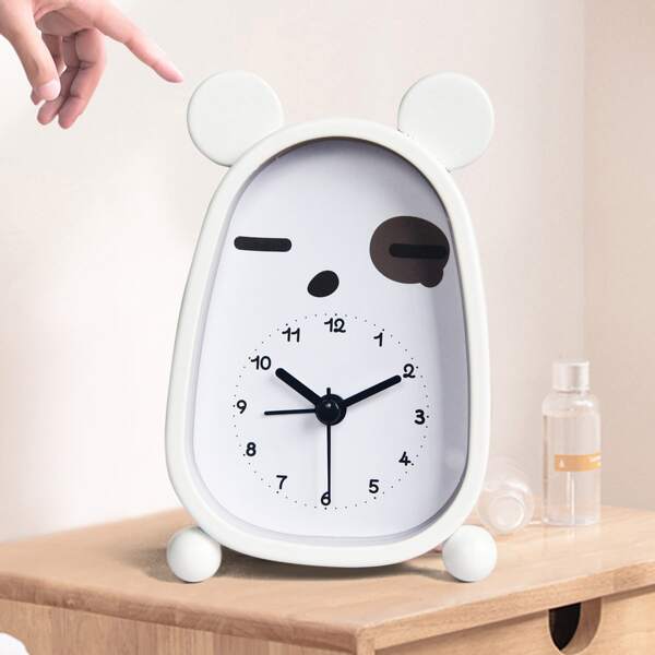 

Cartoon Design Alarm Clock, White