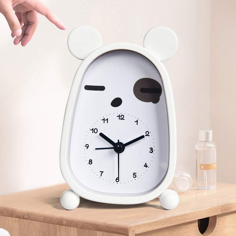 

Cartoon Design Alarm Clock, White