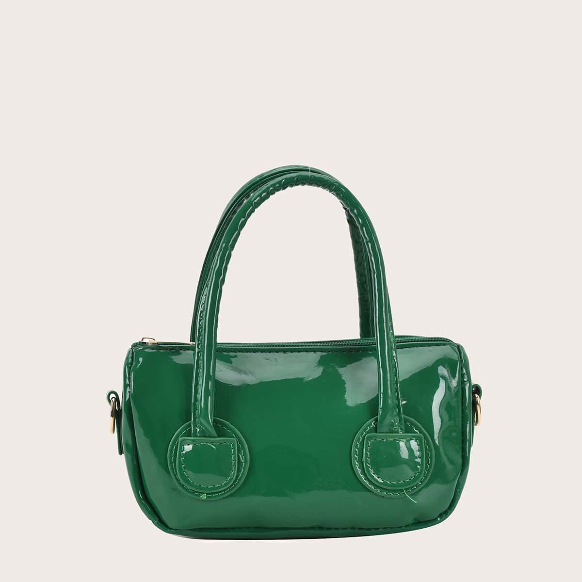 

Solid Satchel Bag, Green