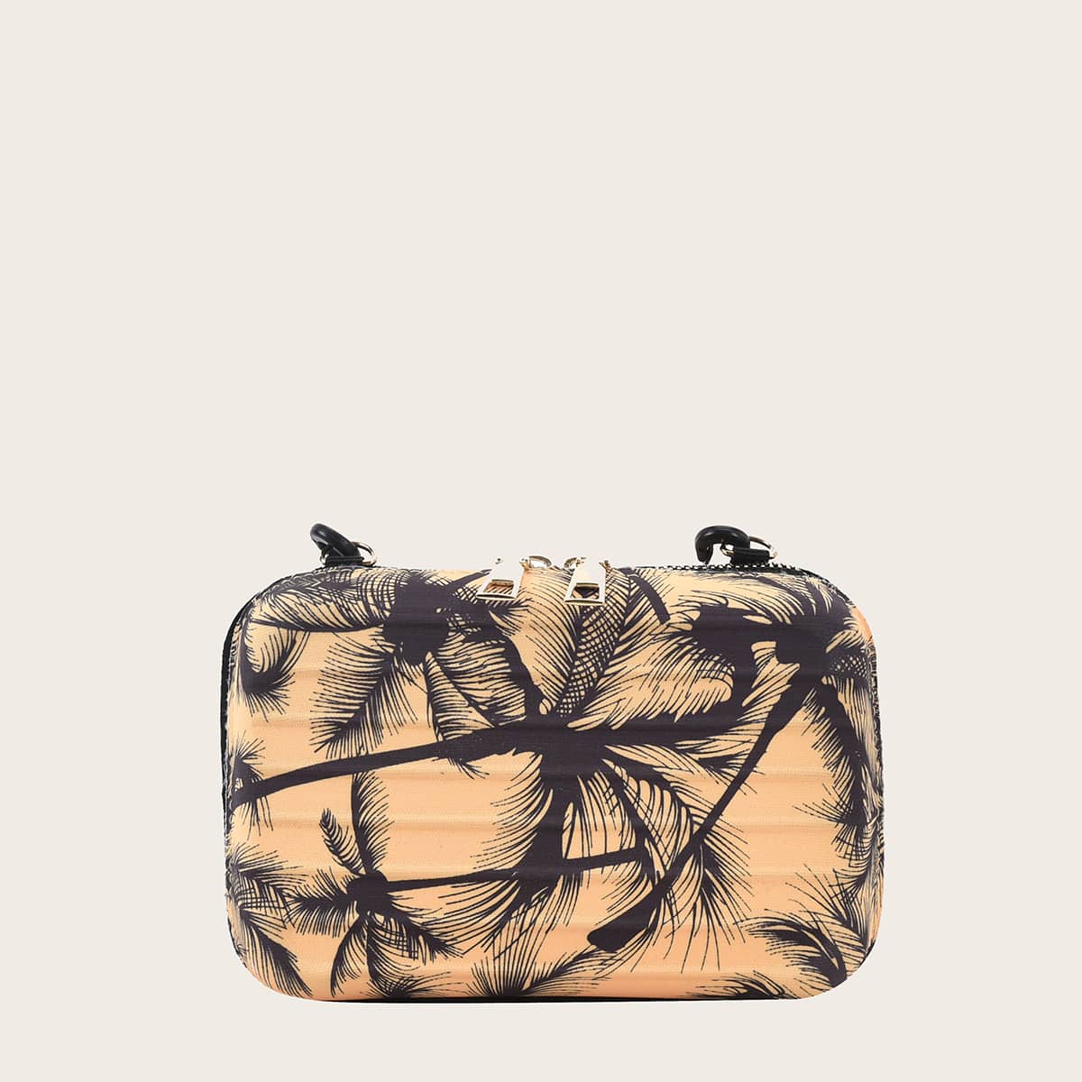

Coconut Tree Zip Box Bag, Yellow