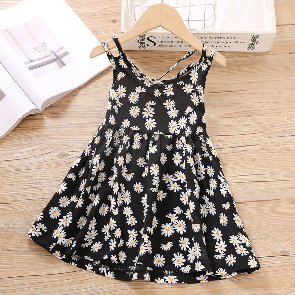 

Toddler Girls Allover Floral Criss-cross Cami Dress, Multicolor
