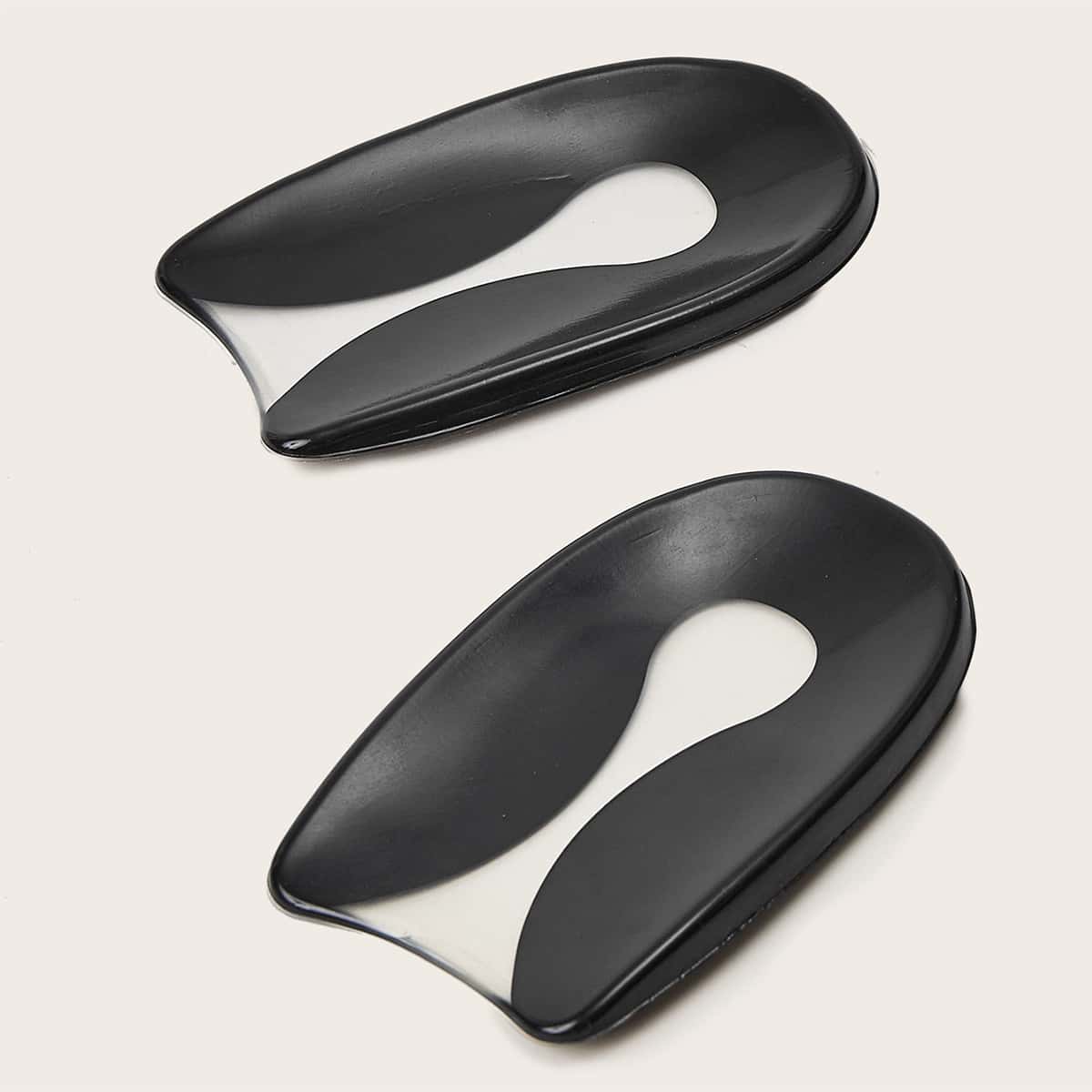 

1pair Silicone Elastic Heel Pads, Black