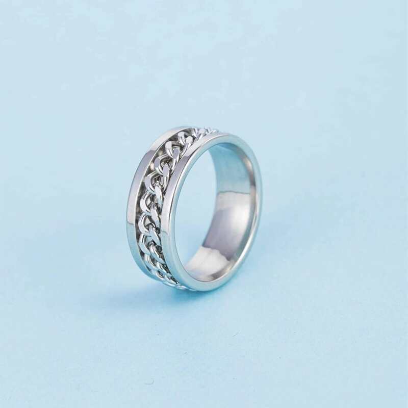

Chain Decor Ring, Silver