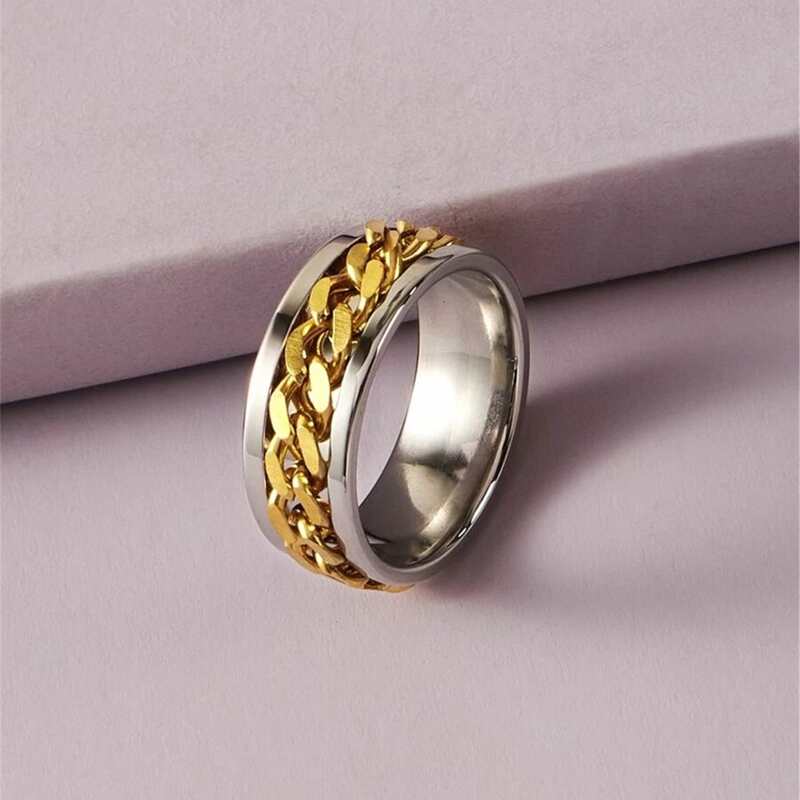 

Chain Decor Ring, Gold