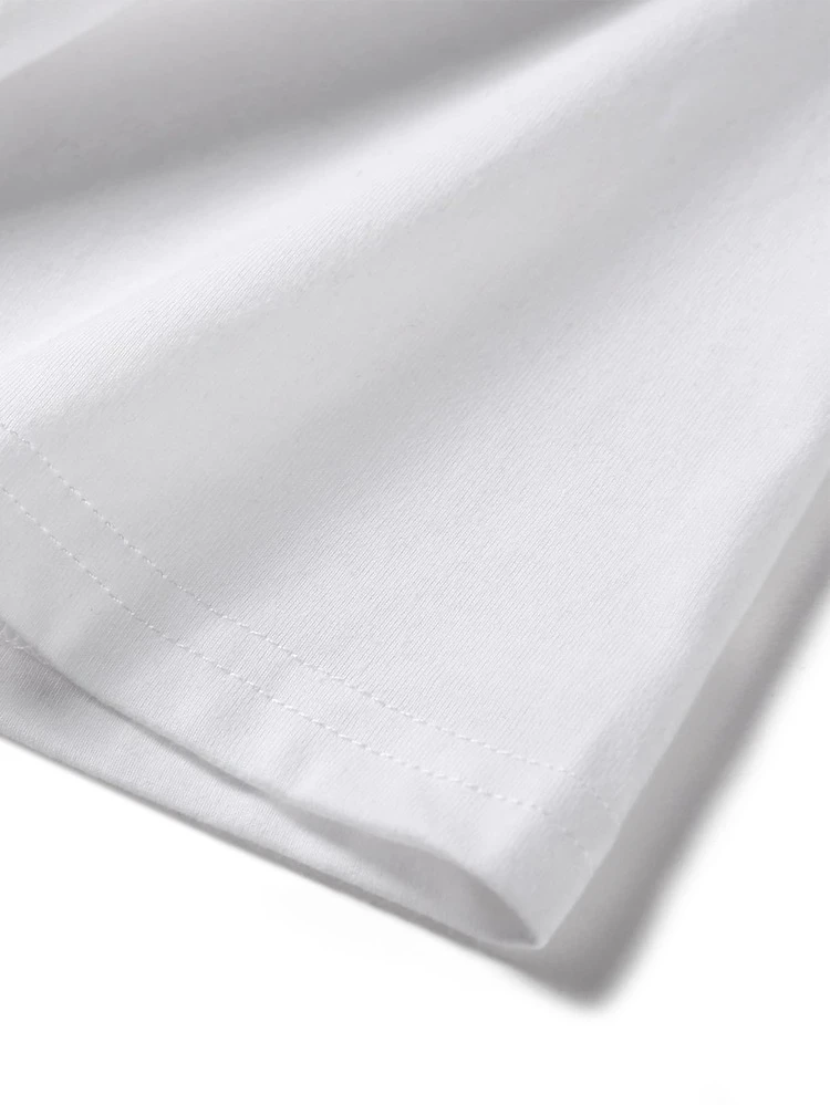 Manfinity Tops Nam Lá thư Kỳ nghỉ - trắng - Xem 4