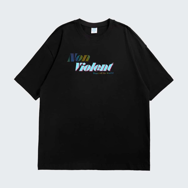 

Men Letter Graphic Drop Shoulder Tee, Black