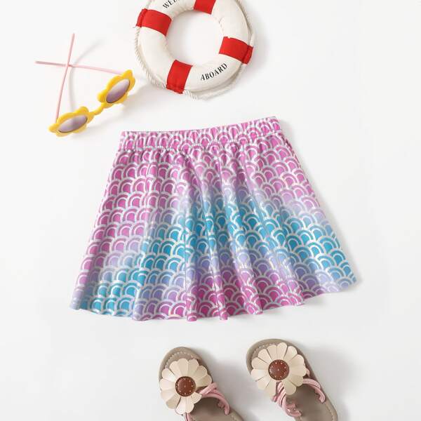 

Girls Fish Scale Metallic Skirt, Multicolor