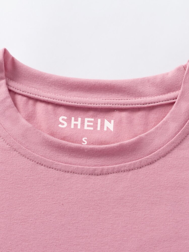 Mouth And Slogan Graphic Tee - Pink - View 6