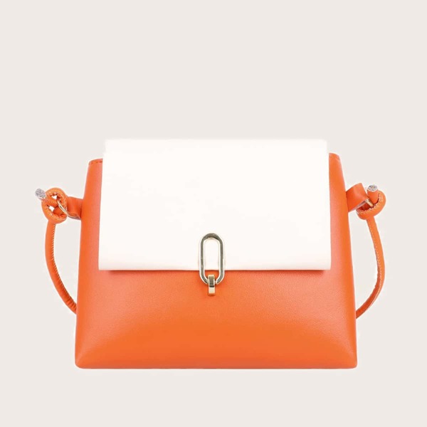 

Two Tone Flap Crossbody Bag, Multicolor