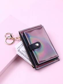 全息按扣錢包輕巧攜帶,信用卡、身份證白領工作者、女性、假期、周年紀念、生日禮物、配件、禮品 - 彩色 - 查看 3