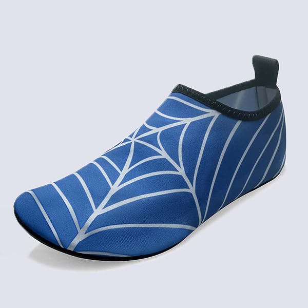 

Men Two Tone Cobweb Pattern Water Shoes, Blue
