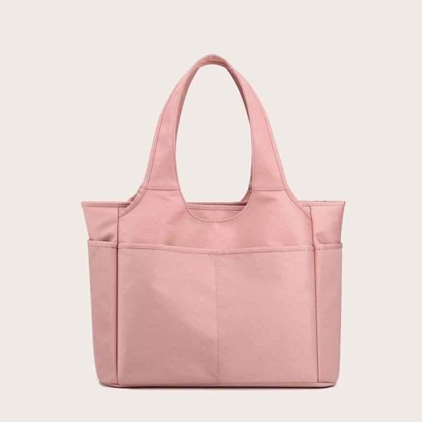 

Minimalist Large Capacity Tote Bag, Pink