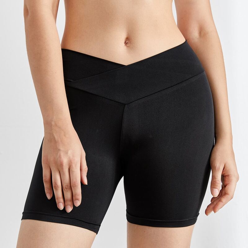 

Solid Biker Shorts, Black