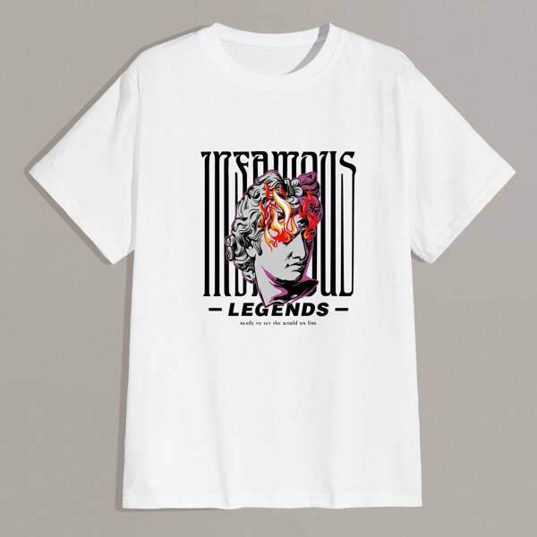 

Guys Letter Figure Graphic Tee, White
