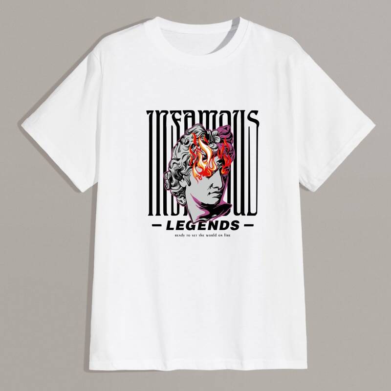 

Guys Letter Figure Graphic Tee, White
