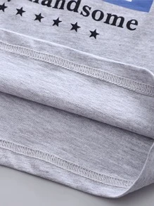 SHEIN Bộ thời trang bé trai Hình học Giải trí - Nhiều màu - Xem 3