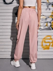 SHEIN Coolane 翻蓋口袋搭扣織帶工裝褲子帶鏈條