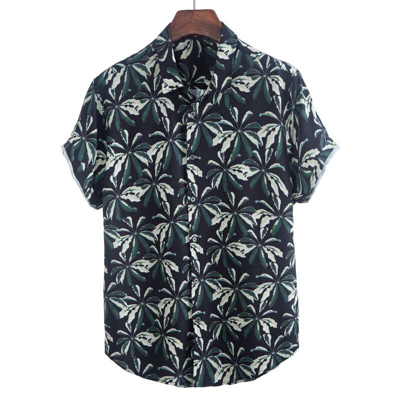 

Guys Allover Leaf Print Shirt, Multicolor