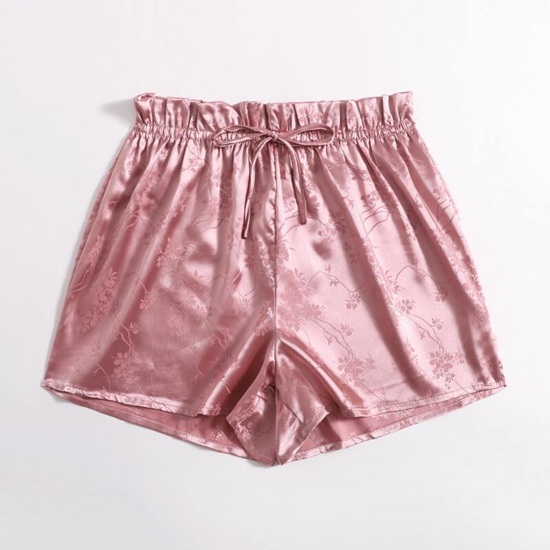 

Satin Jacquard Shorts, Dusty pink