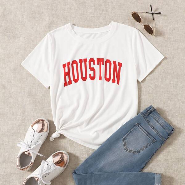 

Letter Graphic Short Sleeve Tee, White