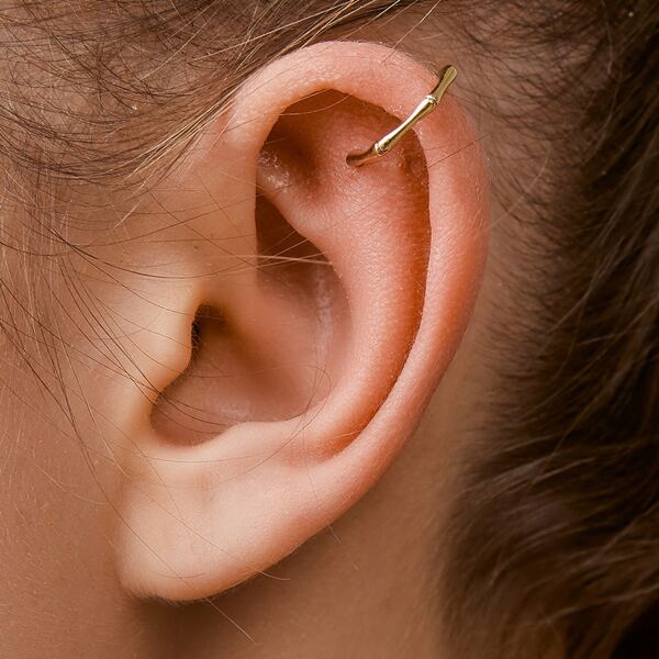 

1pc Geometric Ear Cuff, Gold