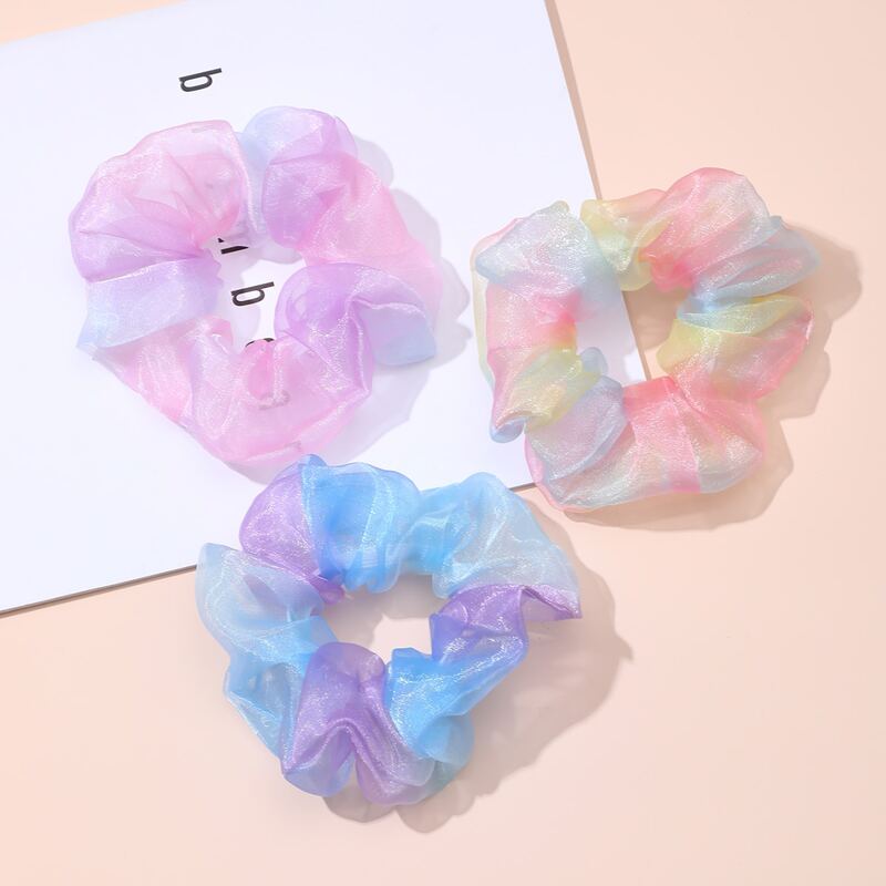 

3pcs Random Color Scrunchie, Multicolor