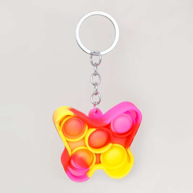 

Butterfly Design Stress Relief Keychain, Multicolor
