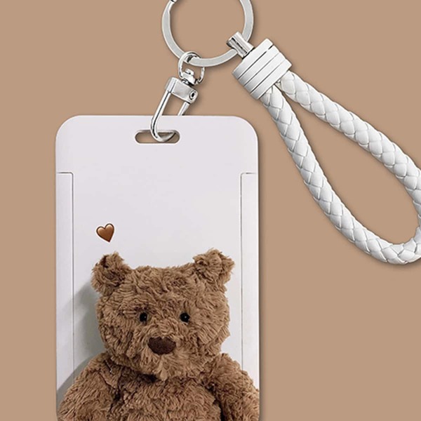 

1pc Bear Print Card Cover, Multicolor