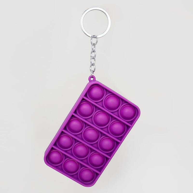 

Rectangle Stress Relief Keychain, Purple