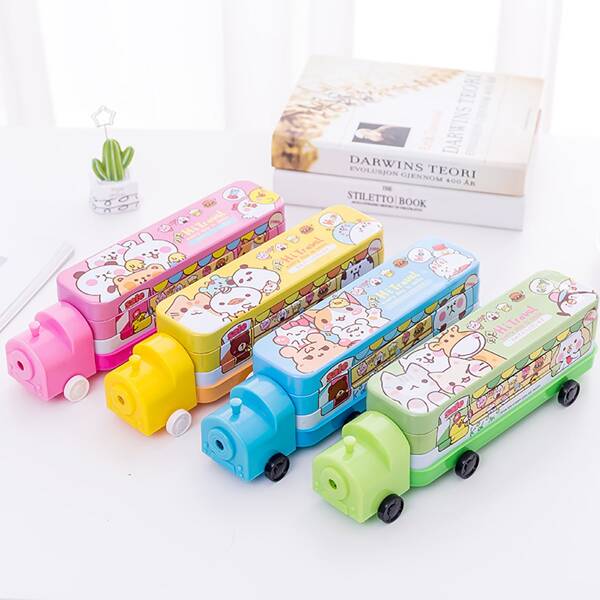 

1pc Train Shaped Random Pencil Case, Multicolor