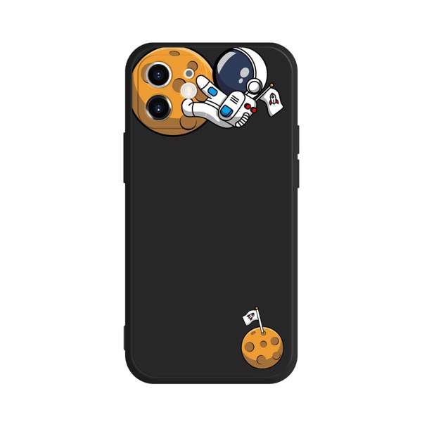 

Cartoon Astronaut Phone Case, Black