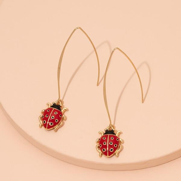 

Ladybug Drop Earrings, Multicolor