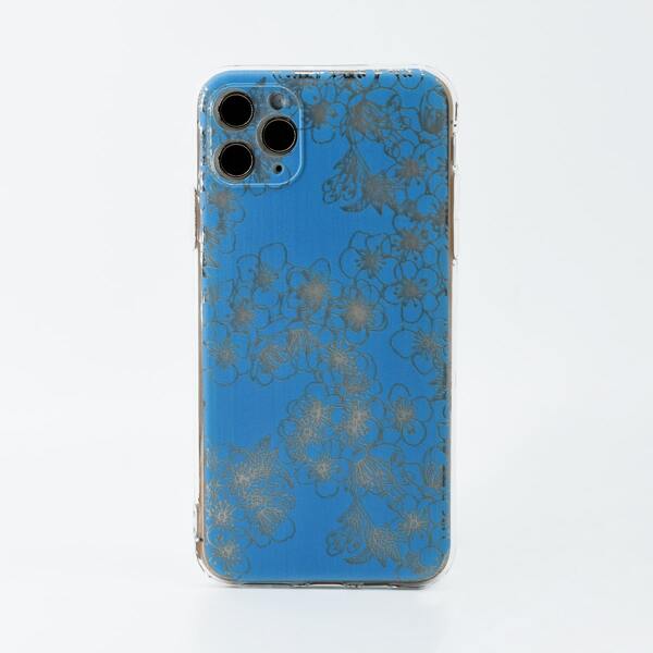

Flower Pattern Phone Case, Blue