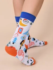Calcetines De Dibujos Animados Para Hombres - Multicolor - Ver 2