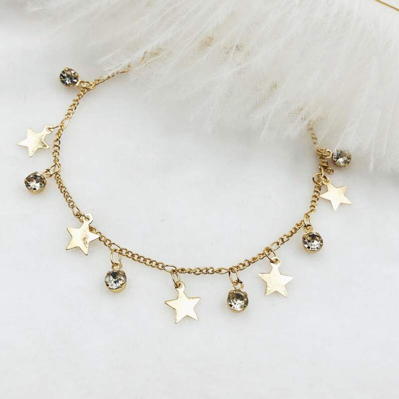 

Star Charm Bracelet, Gold