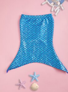 Baby Girl Mermaid Tail Skirt - Blue - View 1