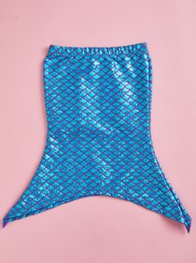 Baby Girl Mermaid Tail Skirt - Blue - View 2