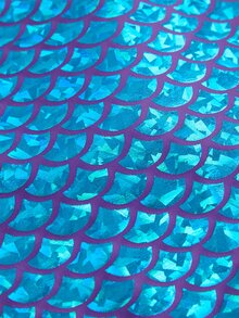 Baby Girl Mermaid Tail Skirt - Blue - View 5