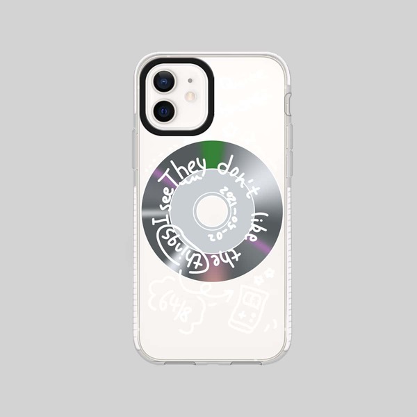 

CD Pattern Phone Case, Multicolor