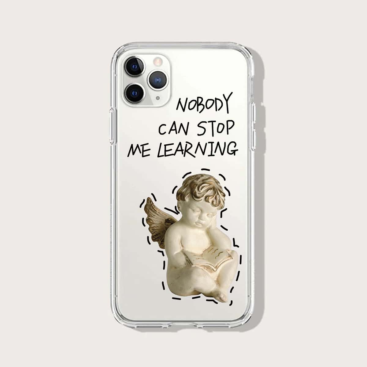 

Angel Print Phone Case, Clear