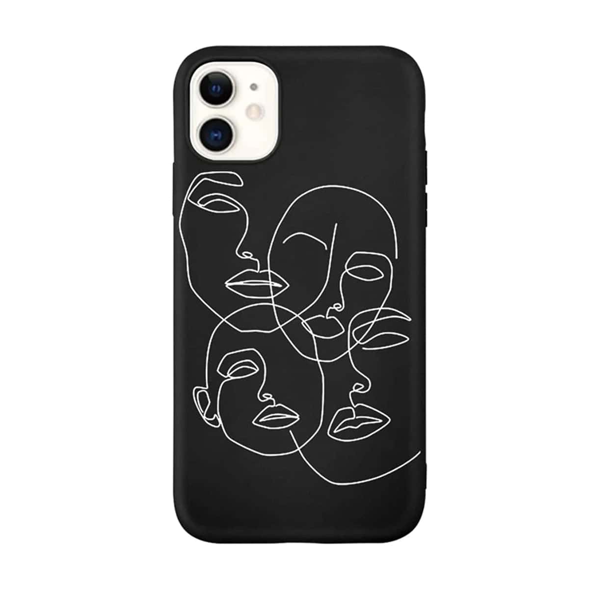 

Abstract Face Phone Case, Black