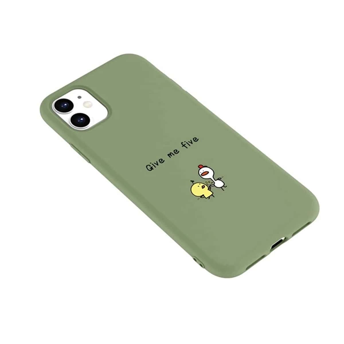 

Cartoon Pattern Phone Case, Green