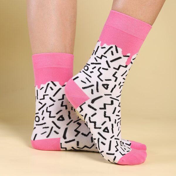 

Geo Print Crew Socks, Multicolor