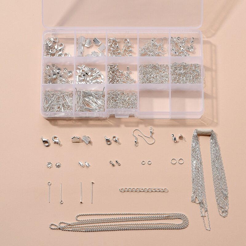 

1box DIY Jewelry Accessory Set, Silver