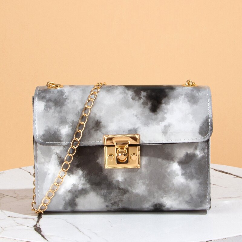 

Tie Dye Chain Crossbody Bag, Black