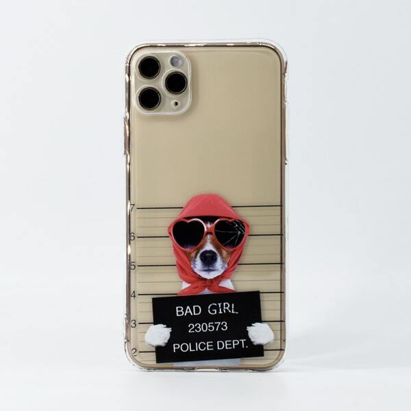 

Dog Print Clear Phone Case