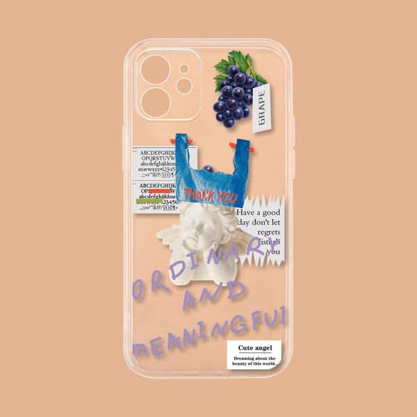 

Angel Pattern Clear Phone Case
