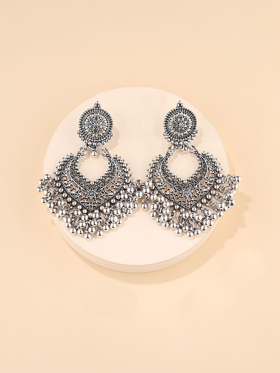 Round Ball Tassel Design Drop Earrings